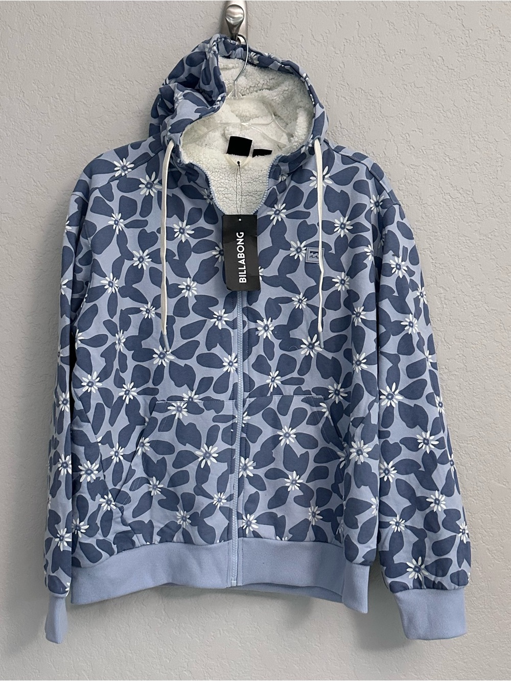 Billabong Women's Full Zip Sherpa Lined Hoodie Jacket XL